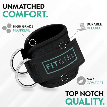 Ankle Strap for Cable Machine – Premium Padding and Comfort for Cable Exercise Machines, Cable Exercise Attachment for Home & Gym, Glute Workouts - Kickbacks, Leg Extensions, Hip Abductors
