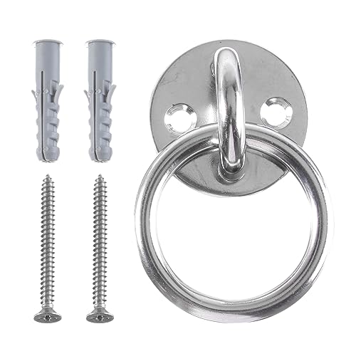 WOONEKY 1Set Suspension Trainer Bracket Heavy Duty Ceiling Anchor for Gymnastic Rings Yoga Swings Resistance Trainers Fixed Disk for Mounting