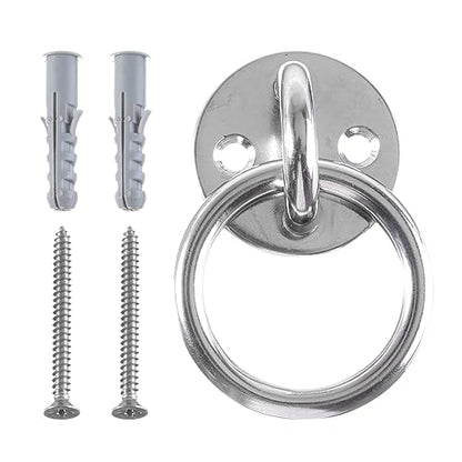 WOONEKY 1Set Suspension Trainer Bracket Heavy Duty Ceiling Anchor for Gymnastic Rings Yoga Swings Resistance Trainers Fixed Disk for Mounting