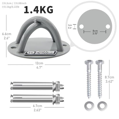 POWER GUIDANCE Wall and Ceiling Mount Bracket for Suspension Straps, Gymnastic Rings, Yoga Swings & Hammock Resistance Band Battle Rope
