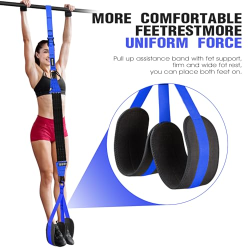 Pull Up Assistance Bands, Resistance Bands for Pull Up Bar Workout, Adjustable Heavy Duty Pull Up Assist Equipment with 4 Assistance Bands, Home Gym Fitness Exercise Strength Training