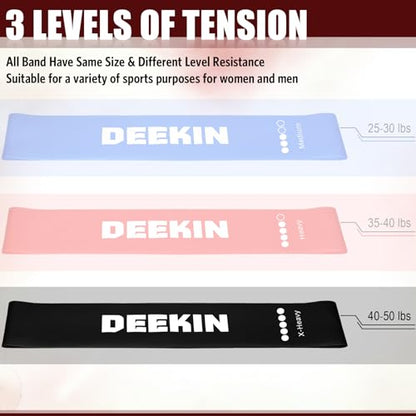 Deekin 20 Pcs Resistance Bands Loop Exercise Bands - color: Black, size: 40-50 lbs