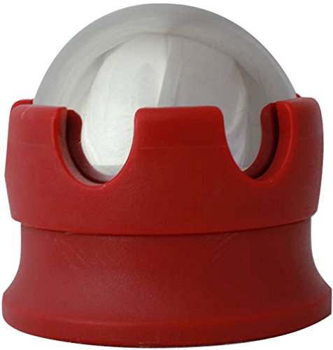 Massage Roller Ball - Stainless Steel Gel Balls for Heat + Ice Therapy - Back, Shoulder, Calf, Foot Massager with Heat or Cold - Myofascial Release - Deep Tissue Trigger Points - Hot Cold Roller.. - color: Red 55mm