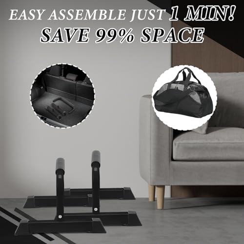 Push Up Bar, 700 LBS Potable Dip Bar with EVA Handle for Home GYM Gymnastics Calisthenics Equipment Apartment Courtyard Balcony Exercise Fitness Upper Body Arm Back Man Woman Kid