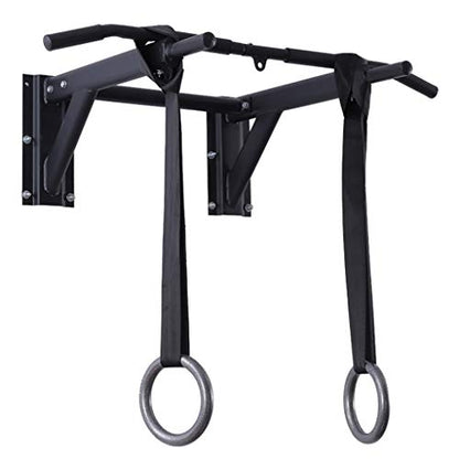 Wall Mounted Pull up Bar Multi-Grip Chin-up Station Home Gym Exercise Workout Equipment Strength Training Fitness Equipment Supports 600lbs - size: Pull up bar with Rings