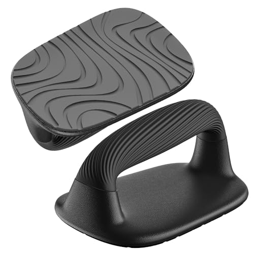 Push Up Bars with Bottom Anti-Slip Pad Push Up Handles for Floor Soft Plastic Pushup Handles Strength Training Pushup Stands - color: Black-B
