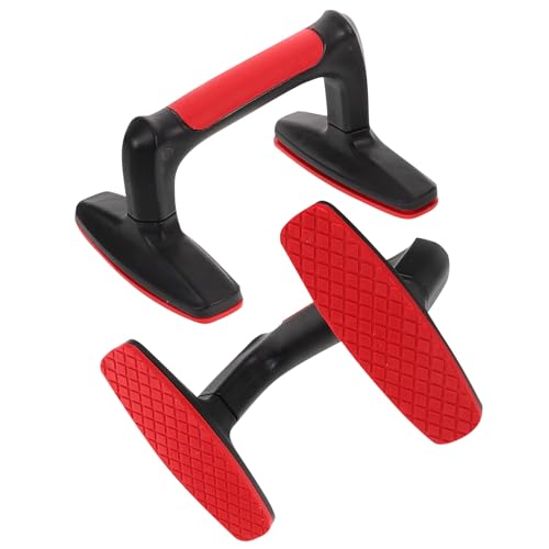 ORFOFE 2pcs Push up Handles for Floor Parallettes with Anti-slip Plastic Grips, Calisthenics Push up Bars for Home Gym Strength Training, Workout Equipment for Men and Women