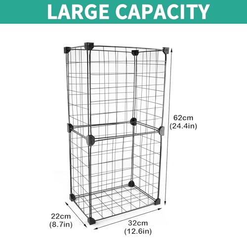 Yoga Mat Holder,Home Gym Storage Rack,Workout Equipment Storage,Metal Mesh Yoga Mat Basket for Foam Roller,Tennis Racket and Resistance Bands,Black,12.6"L X 8.7"W X 24.4"H