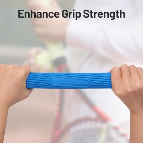 Inspack Flex Tennis Elbow Therapy Bar, Flexbar Treatment, Grip Strength Trainer, Therabars Flex Bars Physical Tendonitis, Wrist, Pain Relief, Forearm Strengthener Hand Exercise, Resistance Twist 25lb 15lb 10lb - color: Blue_25LB