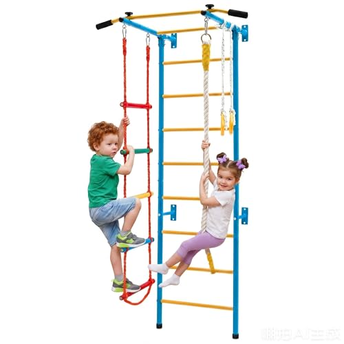 GLACER 5 in 1 Swedish Ladder, Indoor Jungle Gym with Pull Up Bar - style: 5 In 1