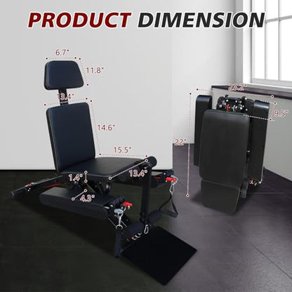 Folding Workout Bench Adjustable Strength Training Chair for Home Gym Full Body Exercise with 660LBS Capacity Fast Fold Design