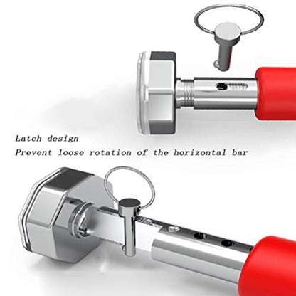 Pullup Bars Doorway Chin Up Bar,No Screws Home Horizontal Bar with Locking Device, Gymnastic Rings Resistance Band Bar, 112138 Cm, Load 200kg