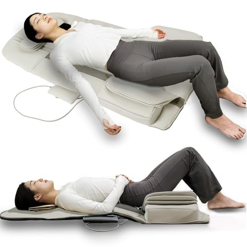 Full Body Stretching Massage Mat with Airbags. 3D Lumbar Traction - Neck, Back, Waist, Hip Relaxation & Pain Relief. Back Massager Pad, Foldable & Portable.