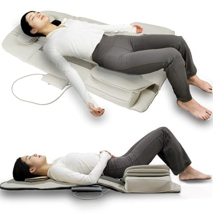 Full Body Stretching Massage Mat with Airbags. 3D Lumbar Traction - Neck, Back, Waist, Hip Relaxation & Pain Relief. Back Massager Pad, Foldable & Portable.