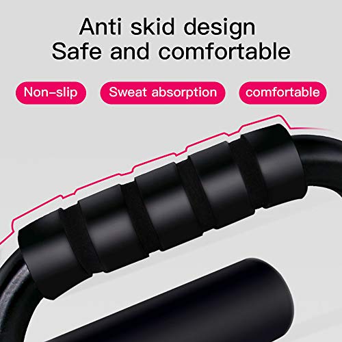 Push Up Bars - Strong Steel Pushup Stands with Comfortable Foam Grip and Non-Slip Bars for Muscles Chest Women Men