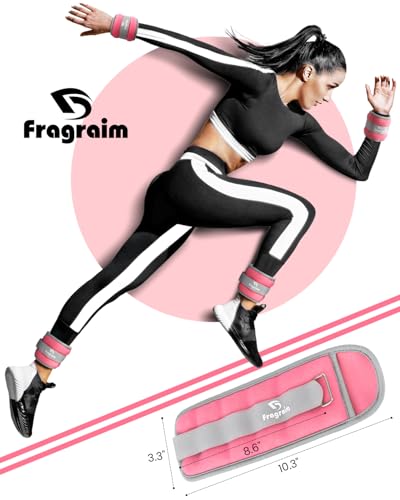Ankle Weights, 1/2/3/4/6/8/10 LB 1 Pair Wrist Leg Arm Weight for Women, Men - color: Pink, size: 1 lb x2