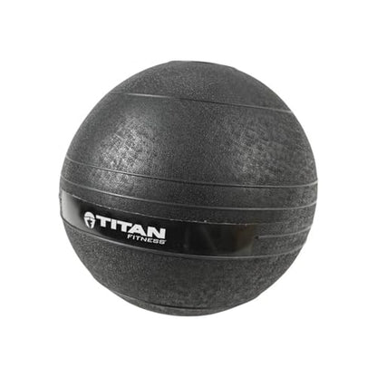 Titan Fitness Rubber Slam Ball, Dead Weight Ball Absorbs Impact, Minimal Bounce, Textured Surface for Strength and Conditioning, Cardio Workouts, Full Body Workout - style: 10 LB