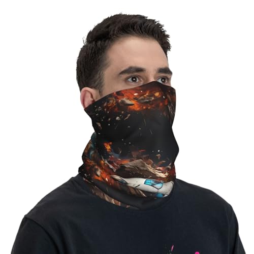 Firecracker Soccer Prints Multifunctional Sport Headband – Seamless Stretch Neck Gaiter for Hiking, Biking, Running & Outdoor Activities – Soft, Quick-Dry, No-Fade Design