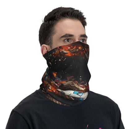 Firecracker Soccer Prints Multifunctional Sport Headband – Seamless Stretch Neck Gaiter for Hiking, Biking, Running & Outdoor Activities – Soft, Quick-Dry, No-Fade Design