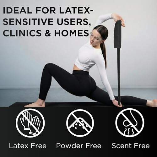 THERABAND Resistance Band, 50-Yard Roll, Latex Elastic Band for Exercise, Stretching, Physical Therapy, Yoga, Pilates, Home Workouts, Cut-to-Length, Color-Coded Levels - color: Black | Special Heavy, style: Non-Latex