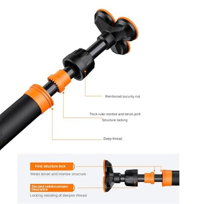 Pull-Up Bar for Doorway, Portable Chin-Up Bar, No Screw Installation, Adjustable 65-90cm, Max Load 440lbs for Home Fitness