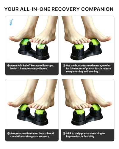 Plantar Fasciitis Relief Foot Pain, Ice Cold and Hot Therapy for Massage Roller Ball, Heel Spur, Sore Muscle, Trigger Point, Back, Arm, Neck, Shoulder, Leg, Gifts for Boyfriend Him Men Women - color: 2-pack