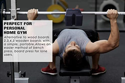 Bench Press Block Press Blocks Boards, Adjustable 2-5 Bench Board, Home Gym Workout Fitness Accessories for Increase Your Bench Press - color: Large