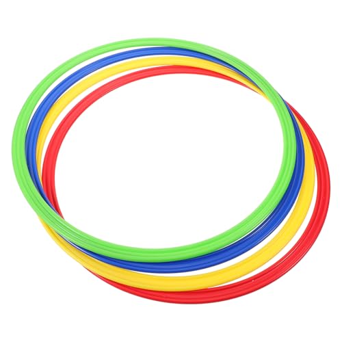BESTonZON 4pcs Versatile Training Aid Soccer Agility Rings Plastic Training Circles for Enhanced Coordination Sports Performance