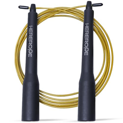 Speed Jump Rope with Dual Bearing System, 2 Cables, Adjustable Length for Boxing, CrossFit, HIIT, Strength Training, Fitness Workouts