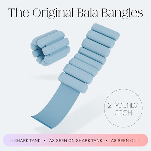 Bala Bangles Wrist & Ankle Weights for Women & Men, Home Gym Equipment - color: Sea, size: 2 LB