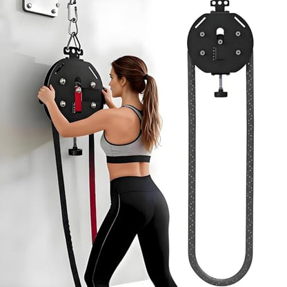 Endless Rope Trainer | Resistance Trainer Machine | Pulley Rope Puller Fitness Rope Trainer | Pulley Rope Climbing Machine Adjustable Resista |14ft Closed-Loop Nylon Rope, Home Gym