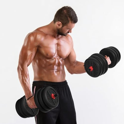 Dumbbell Handle Set, Dumbbell Bars 13.8/15.7/18.5/20.1 inches (35/40/47/51 cm), Suitable for 1 inch Wide Weight Plates, Home Gym Strength Training Accessories