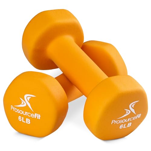 ProsourceFit Neoprene Dumbbell Coated for Non-Slip Grip - size: 6-Pound
