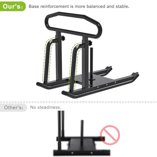 Dolibest Weight Sled, Fitness Sled, Workout Sled for Fitness Strength Training and Speed Improvement, Push-Pull Prowler Training, Suitable for 1-2" Weight Plates, Black
