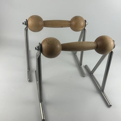 Push Up Bar Parallettes Bar for L Sit, Adults Push Handle Strength Training Equipment, Wood Metal 11x10.2x7.1 inch