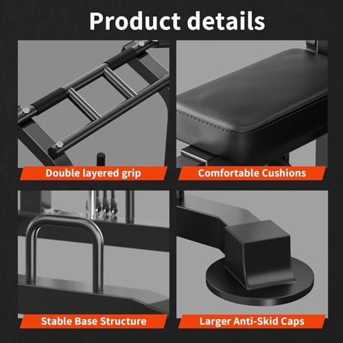 Dland Power Tower Dip Station Pull Up Bar Exercise Tower, Multifunctional Adjustable Height Training Equipment for Home Gym, Free Standing Assisted Fitness Workout Pullup Rack Station Machine - color: Black