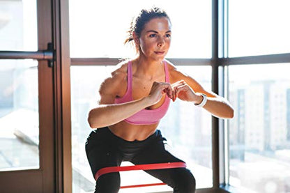 5 Pack Non Slip Resistance Booty Bands with Travel Carry Bag, Barre Exercise FlexBands for Legs and Butt, Home Workout Fitness, Squats, Stretching, Gym, Yoga, Physical Therapy, Pilates for Women