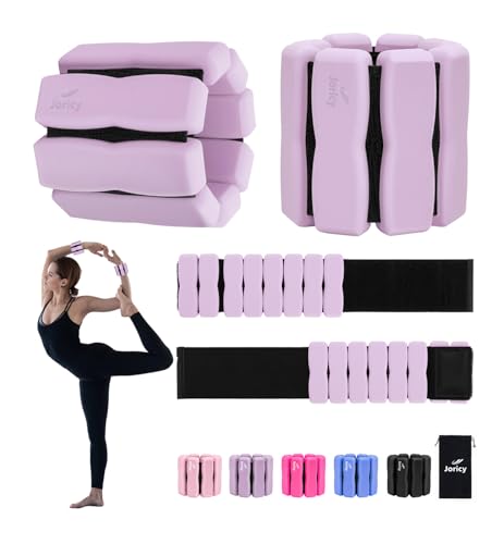 Ankle Wrist Weights for Women Men, One Pair of 2lbs/3lbs/4lbs Adjustable Arm & Leg Weights Silicone Wearable Weighted Bracelet for Pilates Yoga Walking Running Home Gym Fitness Strength Training Weight Loss Exercises Physical Therapy Dance Swimming Water