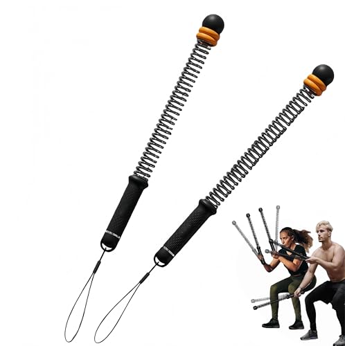 Ropeless Battle Rope Battle Ropes for Home Gym - 2PC workout ropes with Non-Slip Handles, Durable Workout for All Fitness Levels (Black)