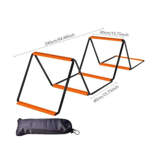 Agility Ladder, Agility Training Equipment, Balance Fitness Training, Football Footwork Ladder, Speed Ladder for Workout - size: 6 Grids With Bag