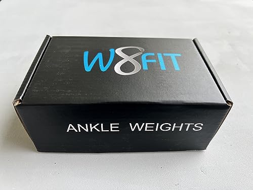 W8FIT Adjustable Ankle Leg Weights 4 LBS PAIR Small/Medium and 5 LBS PAIR Large/X-Large - size: Small/Medium 9″ – 12″