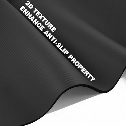 KEEP Extra Thick NBR Yoga Mat for Women & Men, 10mm Thick, 72”x24” Large Exercise Mat with Non-Slip Workout Mat for Yoga, Pilates, Stretching, Meditation – Wide & Cushioned Fitness Mat - color: Black