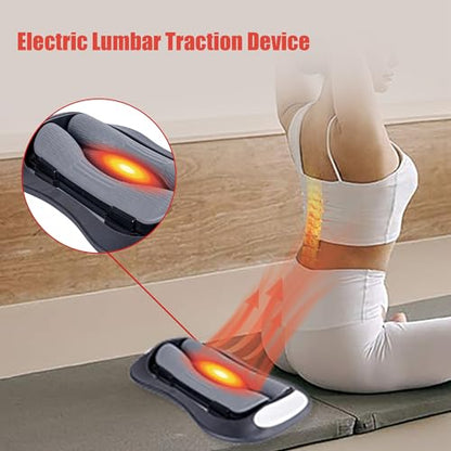 Lumbar Stretcher with Heat Massage | Adjustable Vibration Back Support Massager | Waist Relaxation Wholesale for Office & Home