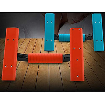 Push-up bracket-Pushup Bars with Non-Slip Feet and Comfort Foam Grip for Providing a Safer Push Up Stand - color: white-Dinosaur Doodle4