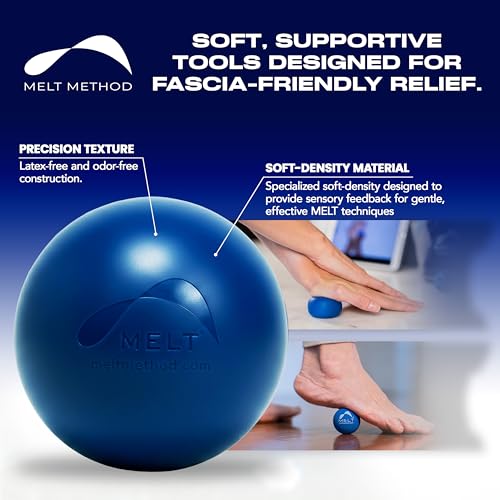 MELT Method Hand & Foot Therapy Ball Kit w/ Sensory FasciaPoint - Therapy Massage Ball Set and Massage Roller for Plantar Fasciitis, Trigger Point, & Myofascial Release - Hand & Foot Roller Massager