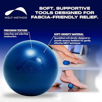 MELT Method Hand & Foot Therapy Ball Kit w/ Sensory FasciaPoint - Therapy Massage Ball Set and Massage Roller for Plantar Fasciitis, Trigger Point, & Myofascial Release - Hand & Foot Roller Massager