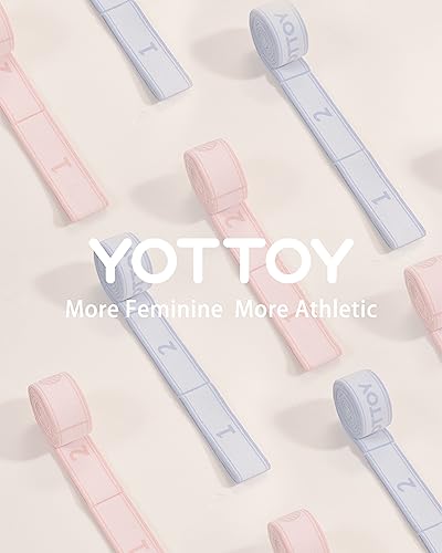 YOTTOY Yoga Strap and Resistance Bands-Exercise Elastic Bands for Working Out Women with 10 Loops-Perfect for Stretching and Physical Therapy - color: blue
