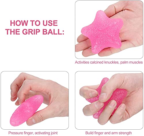3 Pack Star Shape Finger Exerciser, Hand Grip Strengthener Trainer
