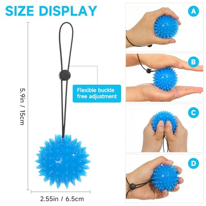 Hand Exerciser Finger Strengthener Balls, Stress Balls Squeeze Balls