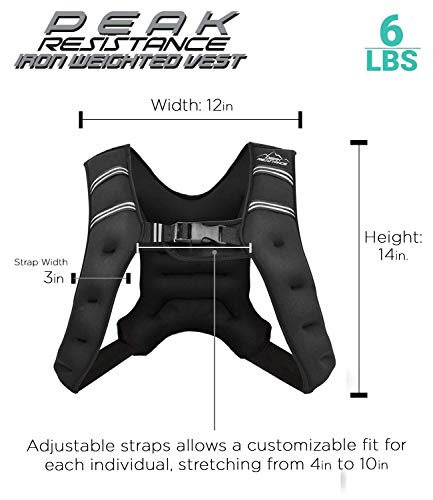 "Aduro Sport Weighted Vest Workout Equipment, 4lbs/6lbs/12lbs/20lbs/25lbs/30lbs Body Weight Vest for Men, Women, Kids" - style: 6 Pounds (2.72 KG)